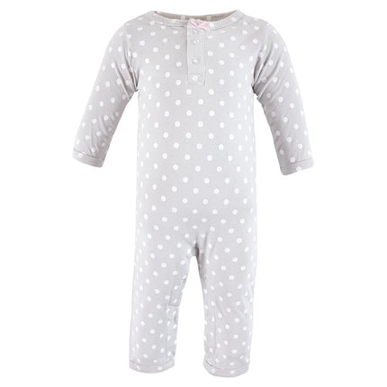 Hudson Baby Monos de Algodón para Bebés, Elefante Rosa Gris, 9-12 Meses