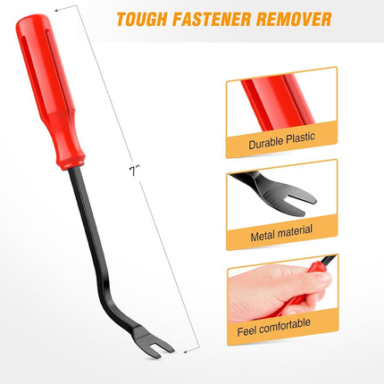 GOOACC 180PCS Car Bumper Retainer Clips - Nylon Push Fasteners - 180 Clips + 1 Tools - Automotive Body Panel Retention