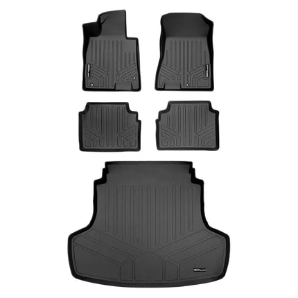 SMARTLINER Tapis de sol et tapis de coffre sur mesure noirs compatibles avec Kia K5 2021-2022 (modèles AWD uniquement)
