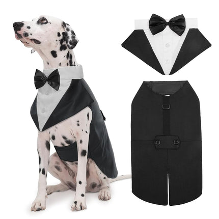 Kuoser Dog Tuxedo, Dog Suit and Bandana Set, Dogs 
