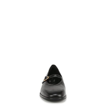 Naturalizer Women's Elina Mary Jane Flat, Black Leather, 8.5
