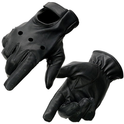 Milwaukee Leather SH247 Men's Black Unlined Leather Classic Style Driving Gloves (Black, X-Large)