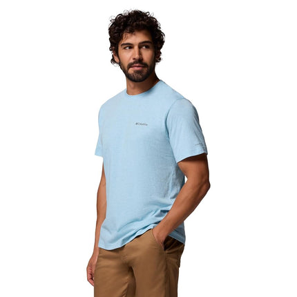 Columbia Mens Thistletown Hills Short Sleeve T-Shirt, Vintage Blue Heather, X-Small