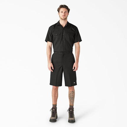 Dickies Men's 13 Inch Loose Fit Multi-Pocket Work Short, Black, 52