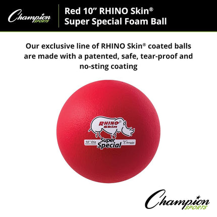 Champion Sports RS101 Super Special Rhino Skin Ball, 10"