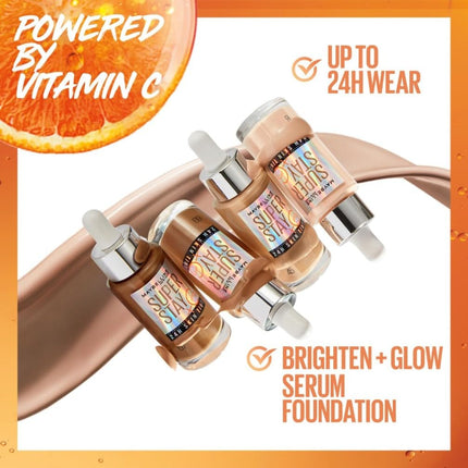 Maybelline Super Stay Up to 24HR Skin Tint Light to Medium Coverage Makeup with Vitamin C, 220, Pack of 1