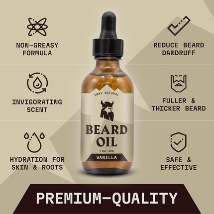 Striking Viking Beard Oil and Balm - 30 g Each, Vanilla Scent