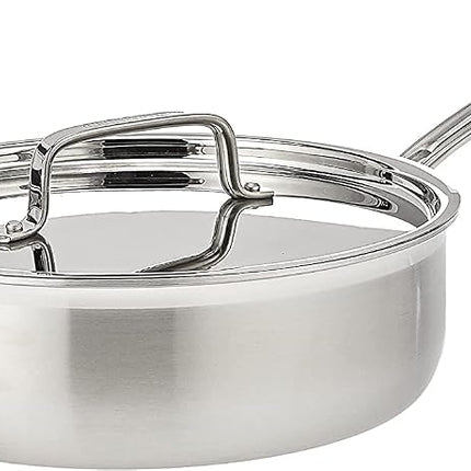 Cuisinart MCP33-24HN MultiClad Pro Stainless 3-1/2-Quart Saute with Helper and Cover Silver