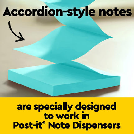 Notes Post-it Pop-up 76x76 mm, 6 Blocs, les notes repositionnables préférées des États-Unis, collection Poptimistic, couleurs vives (rose magenta, bleu, vert), s'enlèvent proprement, recyclables