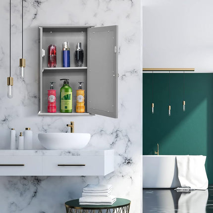 hysache Medicine Cabinet, Large, Grey