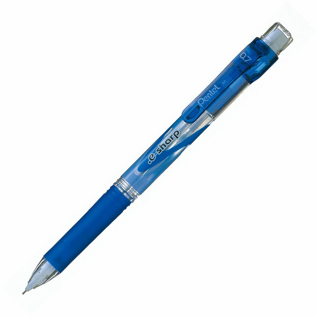 Porte-mine Pentel e-sharp, 0,7 mm, accents bleus, boîte de 12 (AZ127C)