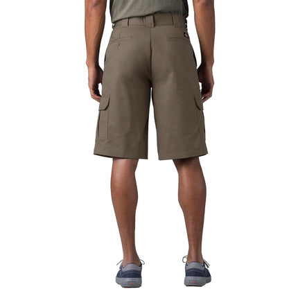 Dickies Mens Flex Relaxed Fit Cargo Shorts, Mushroom, 36 Regular