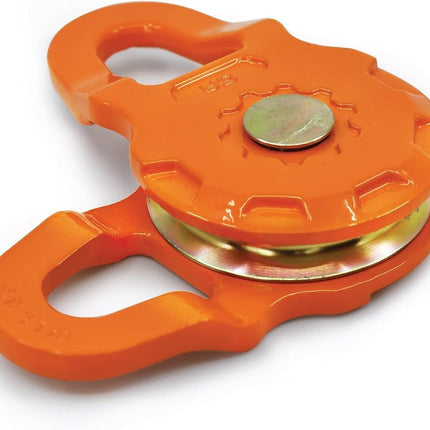 GearAmerica Smart Snatch Block para ATV o UTV (Side-by-Side) | 24,000 LBS (12T) MBC y 12,000 LBS (6T) WLL | Polea de cabrestante para cuerda sintética o cable de acero de hasta 7/16" (11 mm) y cabrestantes de hasta 12K LBS
