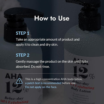 V11FACTORY AHA 12% Glycolic Acid Body Lotion – Korean Exfoliating & Hydrating Body Cream with Hyaluronic Acid & Collagen – Unscented, Paraben-Free Skin Smoothing Moisturizer, 10.6 oz