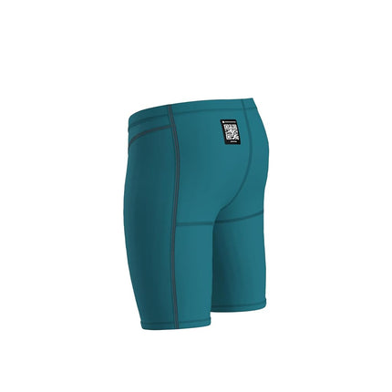 ARENA Boys' Powerskin Impulso Swim Racing Jammer Competition Tech Suit Swimming Trunks (Pack of 1), Biscay Bay/Cherry, 22