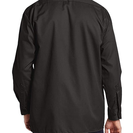 Dickies Men's Work Regular Regular Fit Long Sleeve Casual Shirt, Black, X-Large