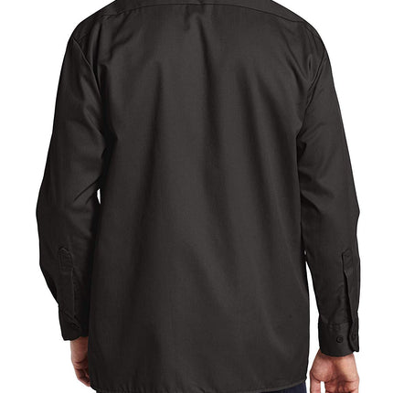 Dickies Men's Work Regular Regular Fit Long Sleeve Casual Shirt, Black, X-Large