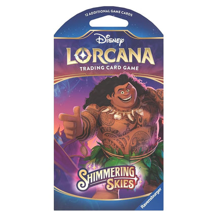 Ravensburger Disney Lorcana TCG: Shimmering Skies Booster Pack with Sleeves for Children Aged 8+
