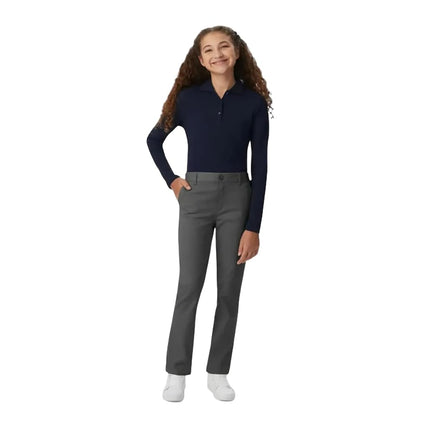 French Toast Girls' Pull-on Twill Pant (Standard &