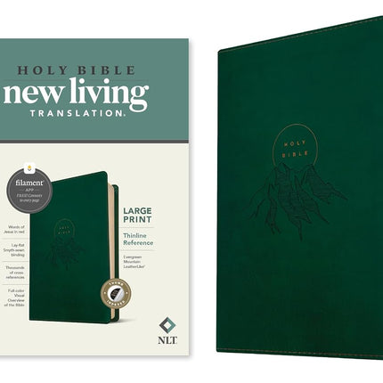 NLT Large Print Thinline Reference Bible, Filament