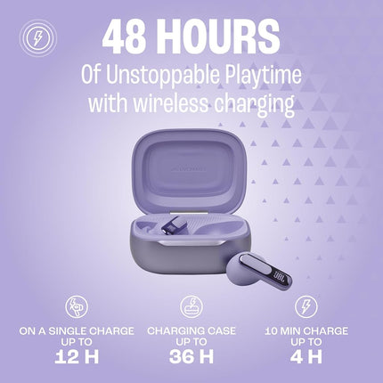 JBL Live Beam 3 - True Wireless Noise Cancelling Closed-Stick Earphones, 48 Hours Total Playback, Wireless Charging, 6 Microphones for Perfect Calls, Multi-Point Connection, IP55 Waterproof and