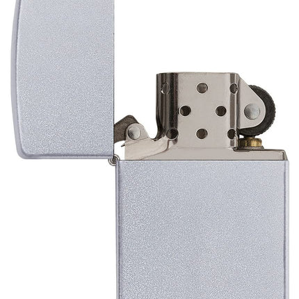 Zippo 96792 Adult-Unisex 205 Classic Satin Chrome Lighter, Silver, 5 1/2 x 3 1/2 cm