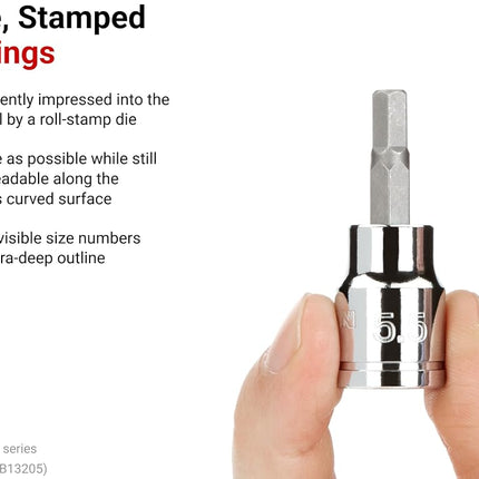 TEKTON 3/8 Inch Drive x 6 mm Hex Bit Socket | SHB13206