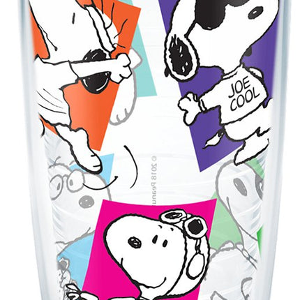 Tervis Peanuts Multi-Snoopy Gobelet Isotherme Double Paroi Fabriqué aux États-Unis Maintient les Boissons Froides et Chaudes, 473 ml, Transparent