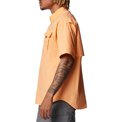 Columbia Men's PFG Bahama II Short Sleeve Shirt, Bright Nectar, 1X