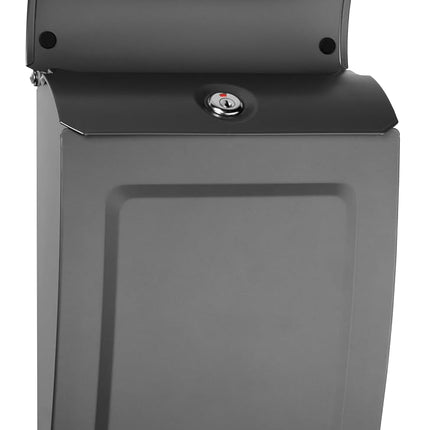 Aspen Locking Wall Mount Mailbox, Letterbox, Postbox Graphite