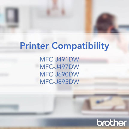 BROTHER Genuine LC30133PKS 3-Pack High Yield Color Ink Cartridges, Page Yield Up to 400 Pages/Cartridge, Includes Cyan, Magenta and Yellow, LC3013