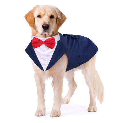 Kuoser Dog Tuxedo Dog Suit and Bandana Set, Dogs T