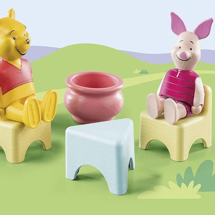 Playmobil 71316 1.2.3 & Disney: Winnie's & Piglet's Tree House, Winnie-the-Pooh, educational toys for toddlers, gifting toy and fun imaginative role-play, playsets for children ages 12 months+