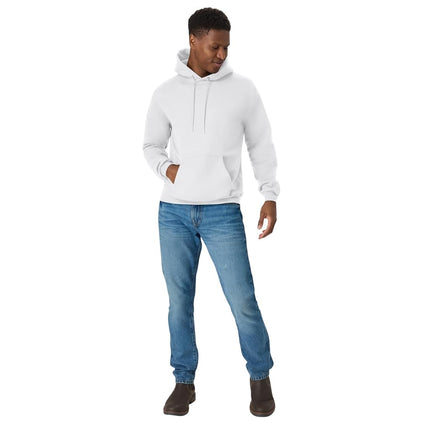 Hanes Men's Pullover EcoSmart Hooded Sweatshirt Hoody, White, 5XL