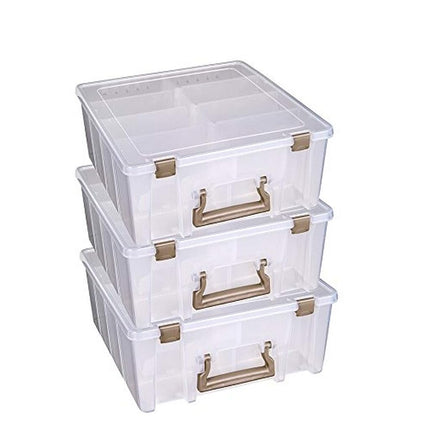 ArtBin Super Satchel Double Deep 3-Pack, Portable 
