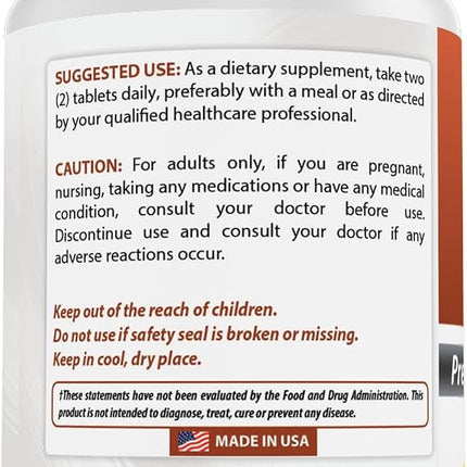 Best Naturals Calcium Magnesium Potassium - 120 Tablets - Non-GMO & Gluten Free