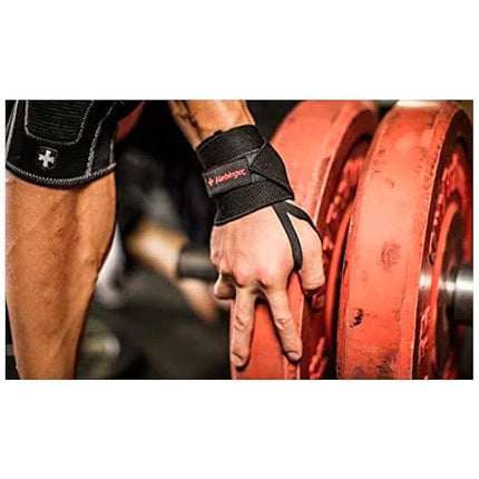 Harbinger Pro 20-Inch WristWraps with Thumb Loop for Weightlifting (pair), Black