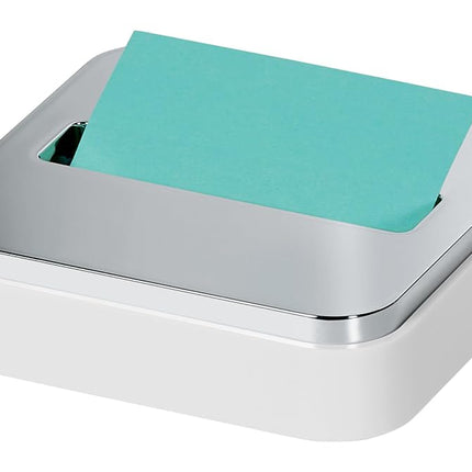 Post-it Note Dispenser for 3 in x 3 in Notes, White Base with Steel Top