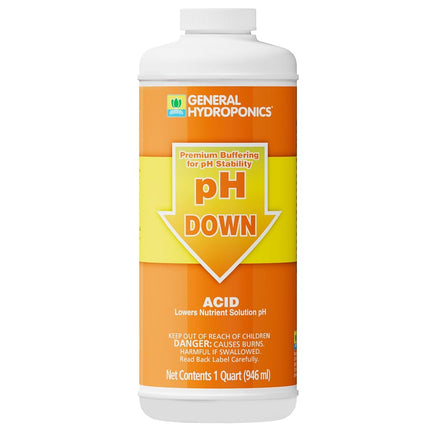 General Hydroponics pH Down Liquid Fertilizer, 1-Q
