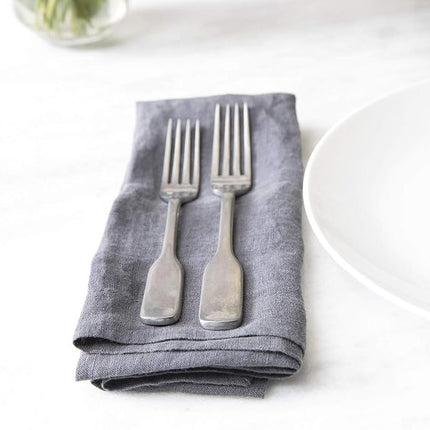 Fortessa Ashton Antiqued Flatware 5 Piece Place Setting, Stainless Steel