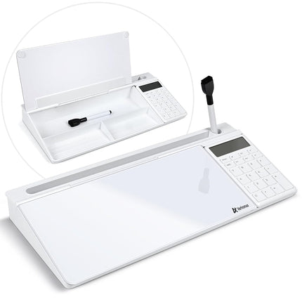 Varhomax Glass Desk Whiteboard with Calculator, De