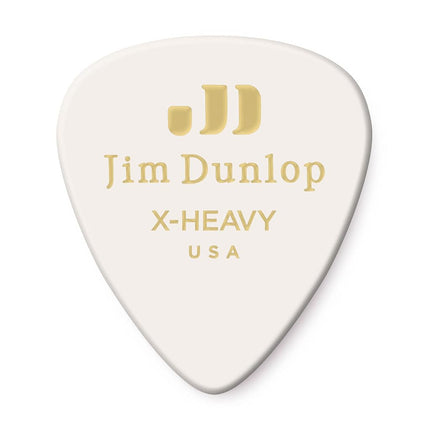 Dunlop 483R01XH Genuine Celluloid, White, Extra Heavy, 72/Bag