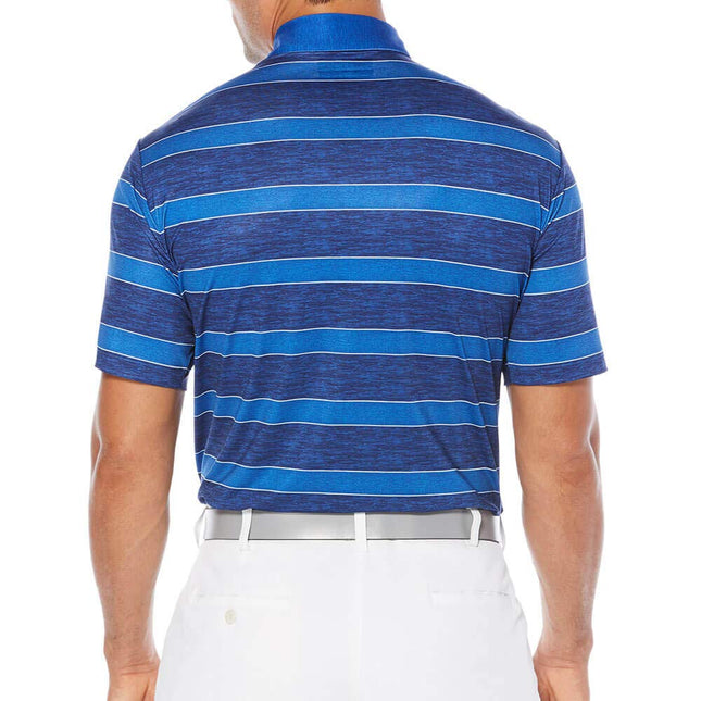 Polo à rayures rugby imprimées chinées à manches courtes Opti-Stretch pour hommes Callaway, petite taille, Surf Heather