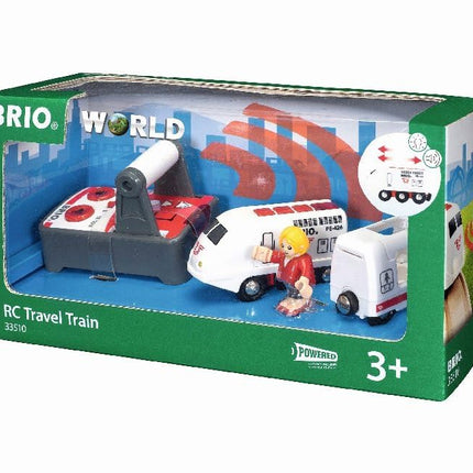 BRIO World Remote Control Travel Train – RC Toy Passenger Train, Compatible with BRIO World Wooden Railway Track & Sets, Add-On Accessory for Kids 3 Years and Up