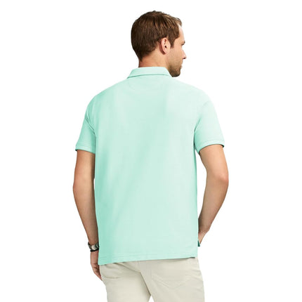 Izod Men's Advantage Performance Short Sleeve Fashion Polo Shirt, Birds Egg Green, S