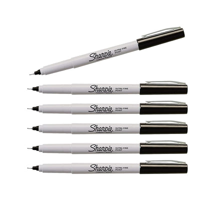 Sharpie Permanent Marker, Ultra-Fine Point, Pink, 6 Pack (Gray)