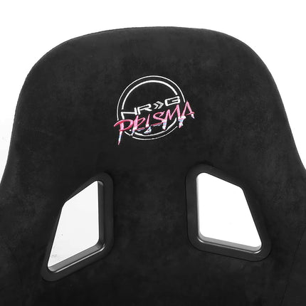 NRG Innovations NRG-FRP-303BK-PRISMA Prisma Fixed Back Bucket Racing Seat 6-Point Harnesses, Size M, Black Seat Cover