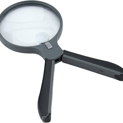 Carson LED Lighted Hands-Free or Handheld Split Handle 2x Magnifier with 3.5x Spot Lens