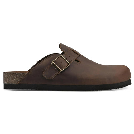 White Mountain Women's Bari Clog, Brown/Suede, 6