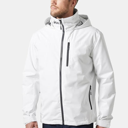 Helly Hansen Men's Crew Hooded Midlayer Jacket 2, White, 2XL